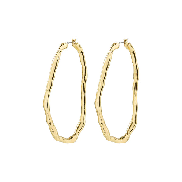 Light Large Gold Plated Hoops