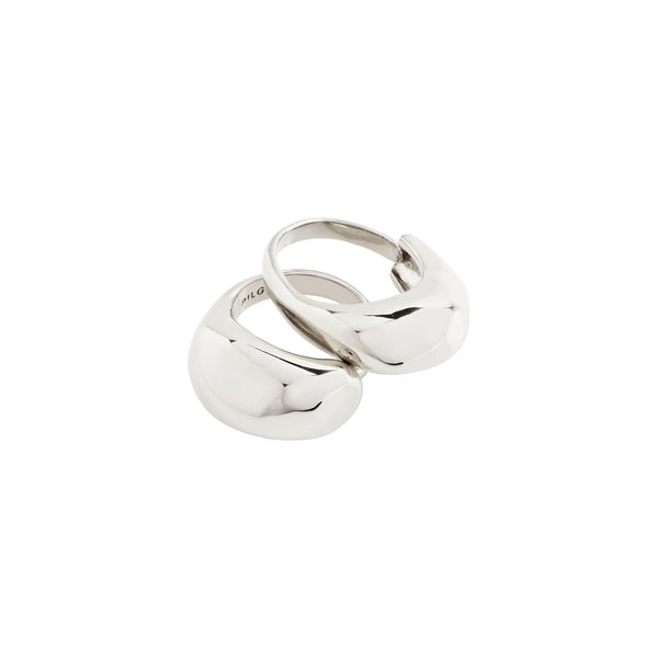Light Silver Plated Ring Set