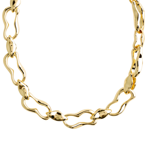 Wave Gold Plated Chain Necklace