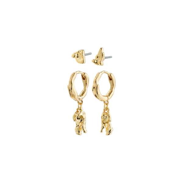 Sea Gold Plated Earring Set