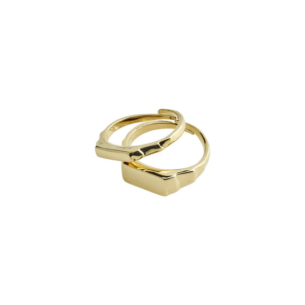 Blink Gold Plated Ring Set