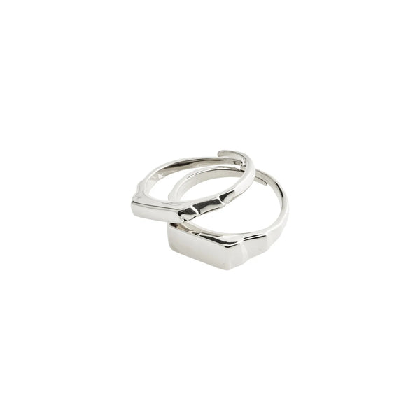 Blink Silver Plated Ring Set