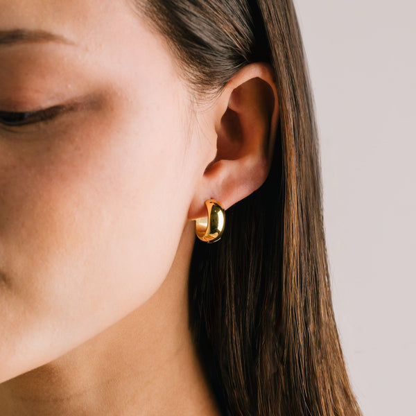 Gold Plated Willa Hoop Earrings