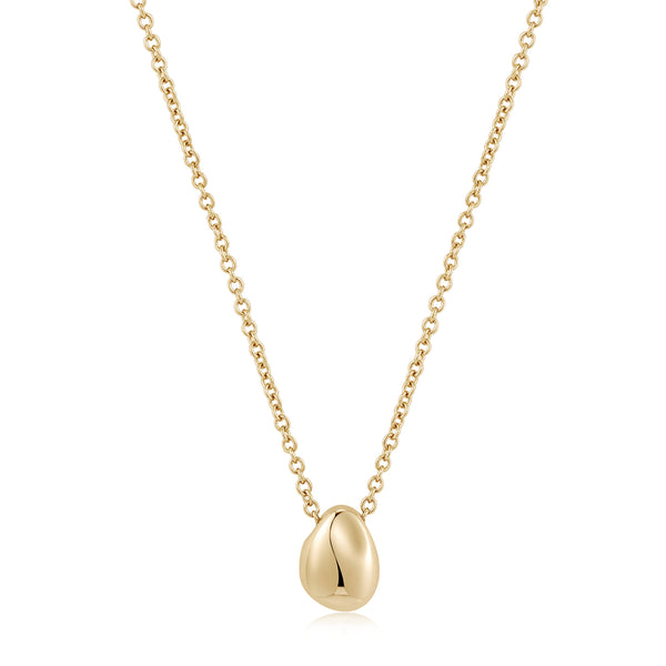 Gold Plated Micro Harmony Pebble Necklace