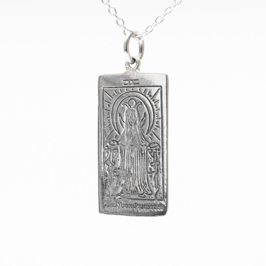 High Priestess Tarot Pendant .925 Sterling Silver outlet w/ genuine Carnelian USA