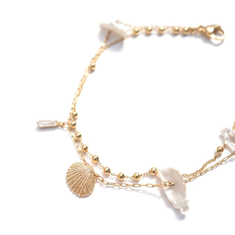 Gold Plated Shelly Anklet