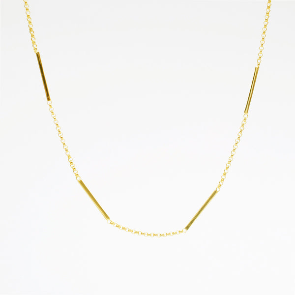 Gold Vermeil Tipis + Rolo Necklace