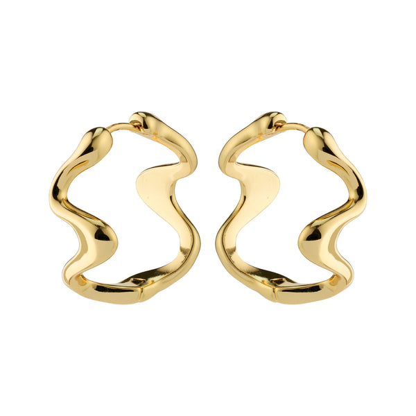 Moon Gold Plated Hoops