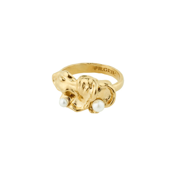 Moon Gold Plated Ring