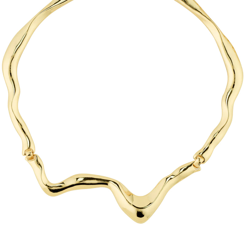 Moon Gold Plated Statement Necklace