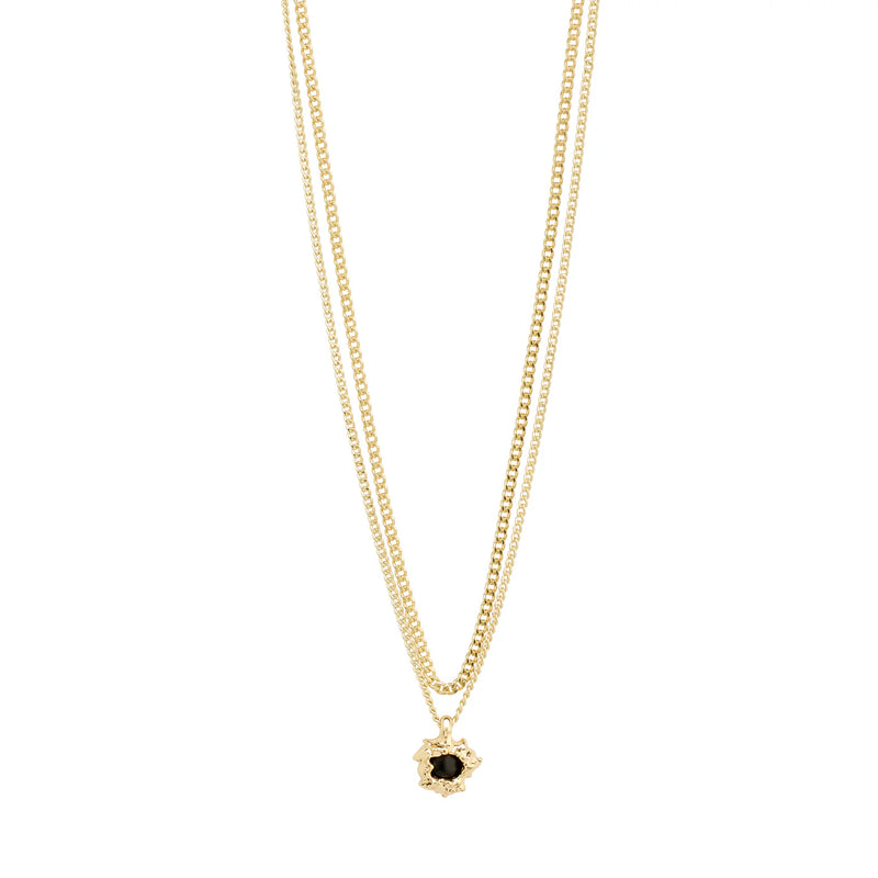 Act Gold Plated Agate Necklace