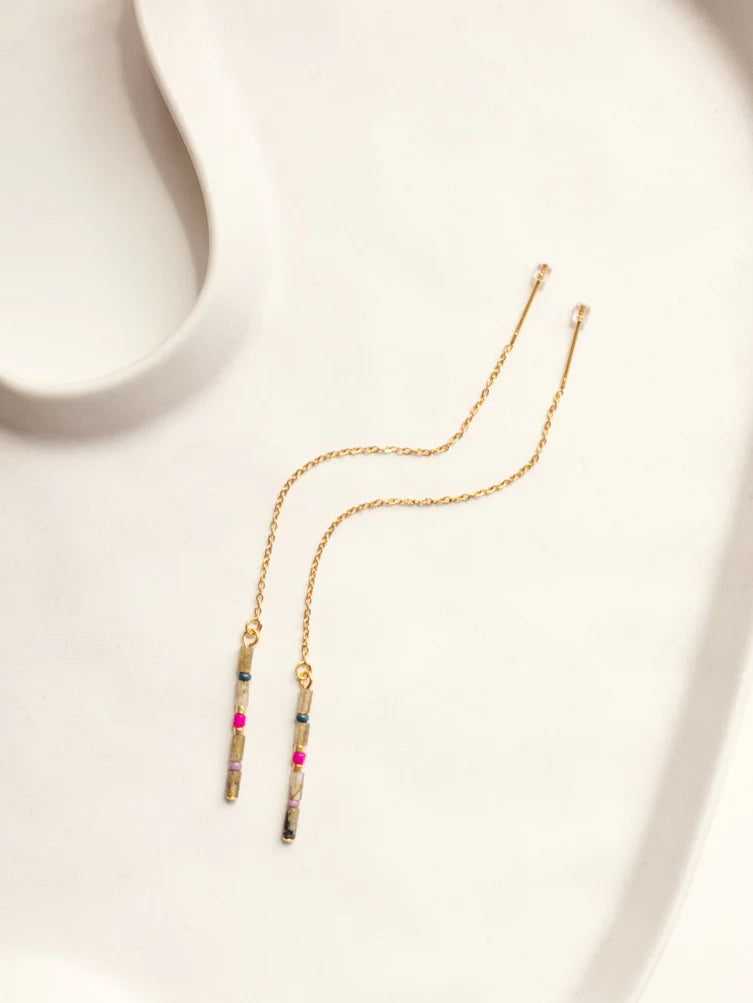 Gold Alaria Pull Through Earrings