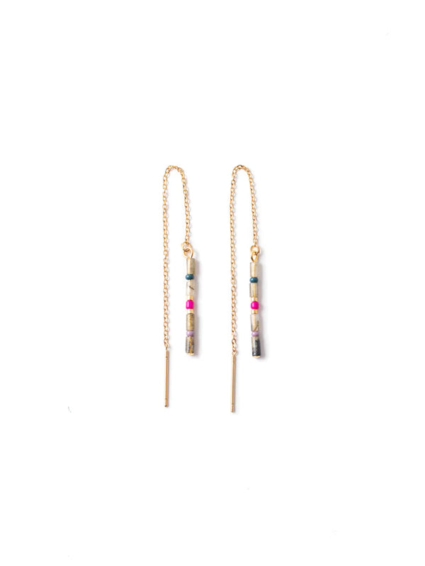 Alaria Gold Pull Through Earrings