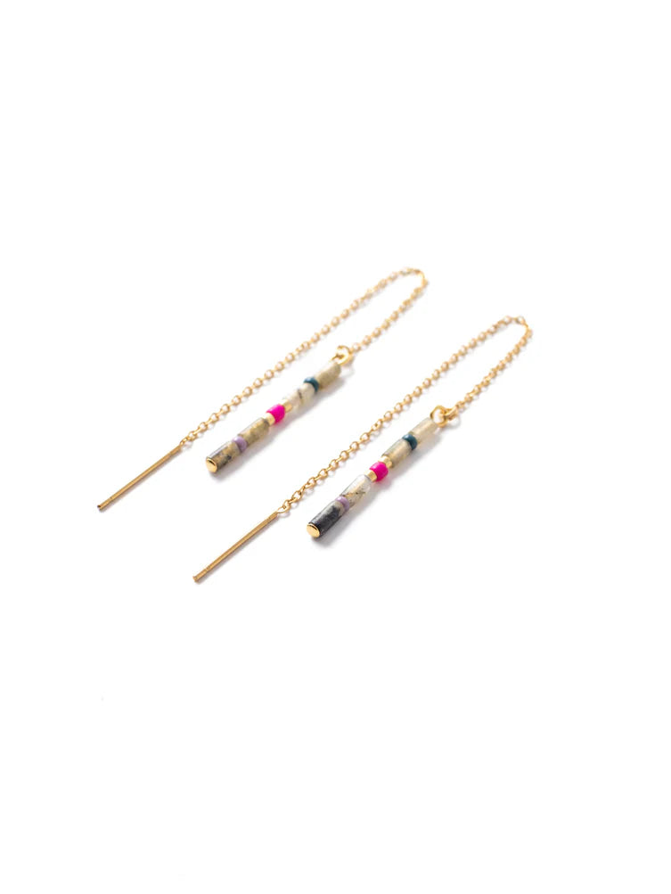 Gold Alaria Pull Through Earrings