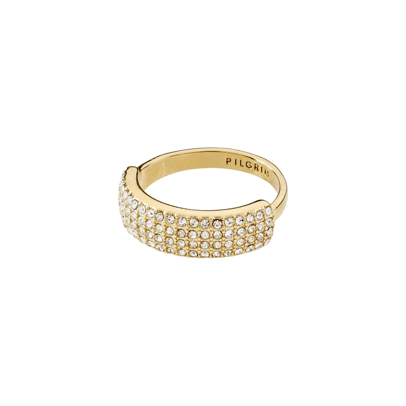 Heat Gold Plated Crystal Ring