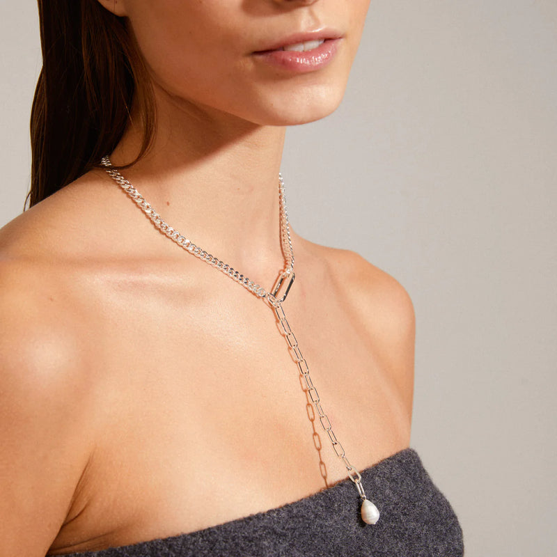 Heat Silver Plated Chain Necklace