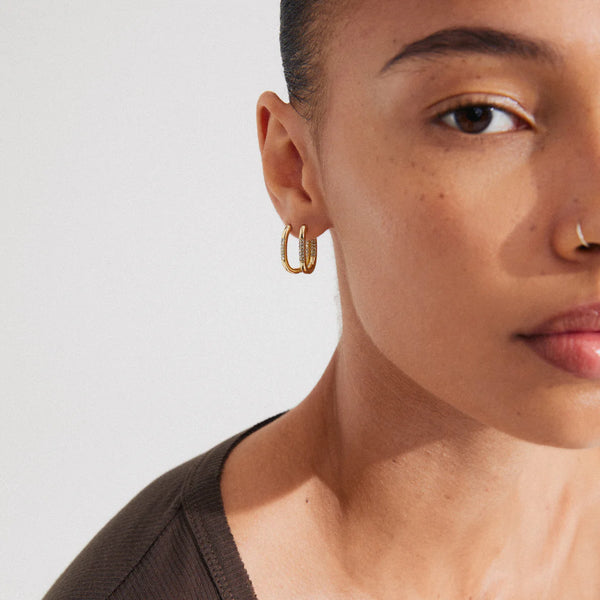 Star Small Gold Plated Hoops
