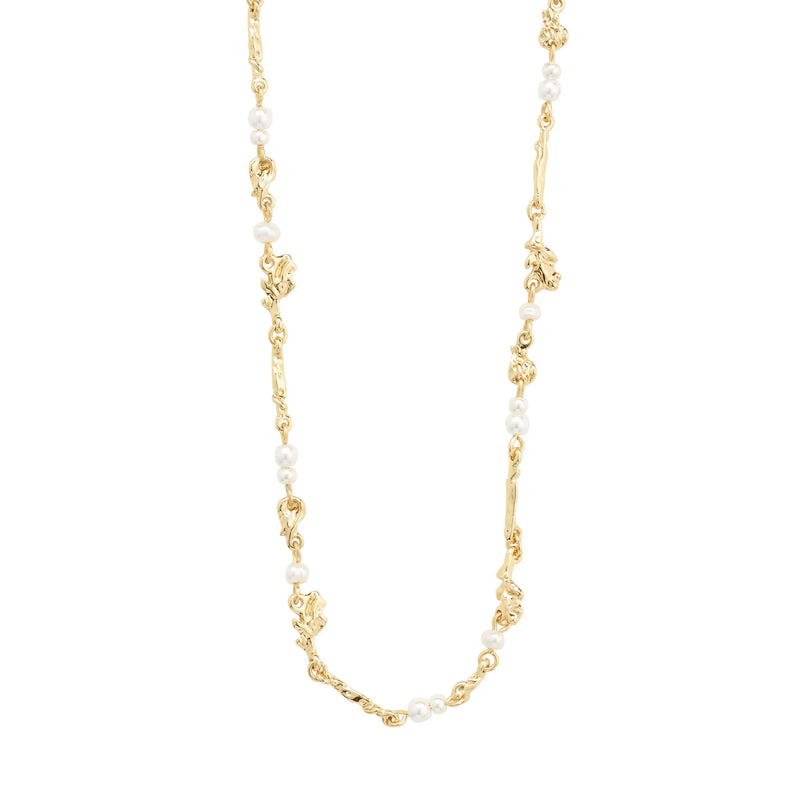 Focus Gold Plated Pearl Necklace