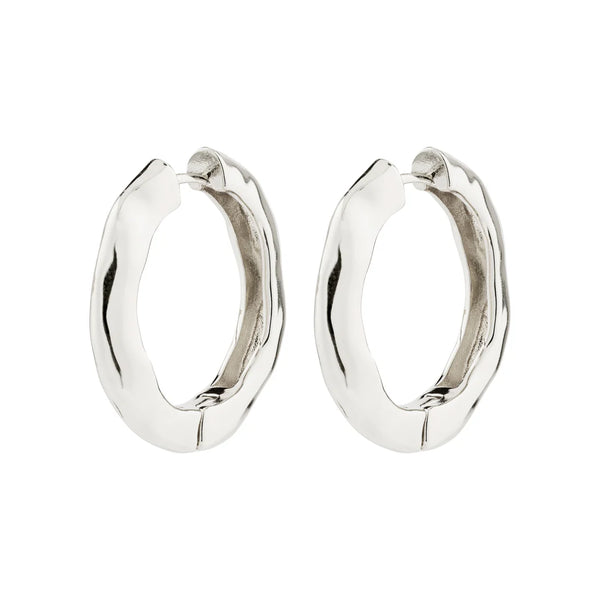 Believe Silver Plated Hoops