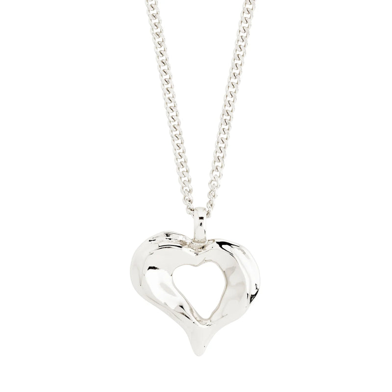 Tide Silver Plated Heart Necklace