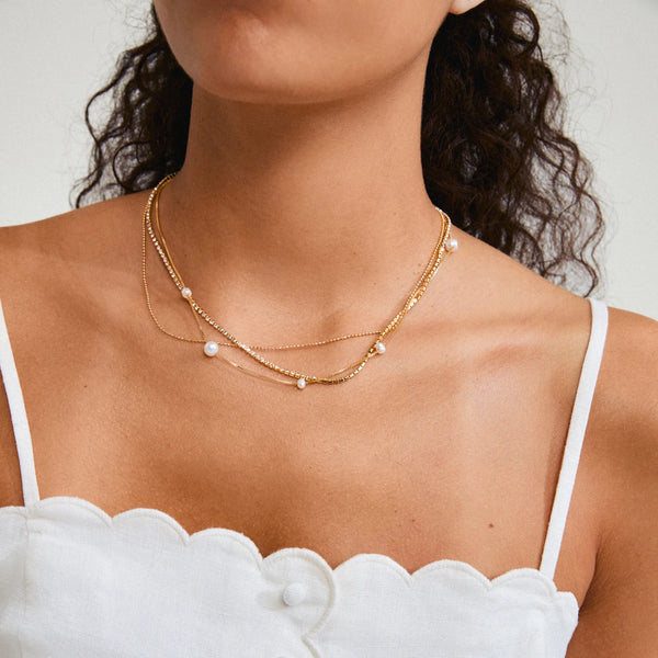Starlight Gold Plated 3-in-1 Necklace Set