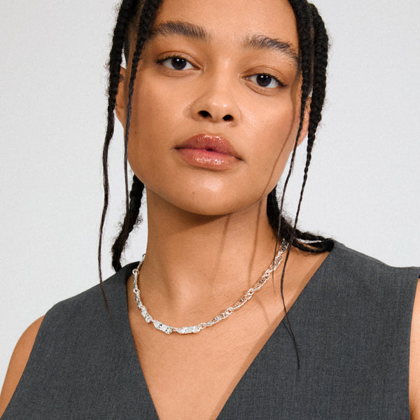 Instant Silver Plated Chain Necklace