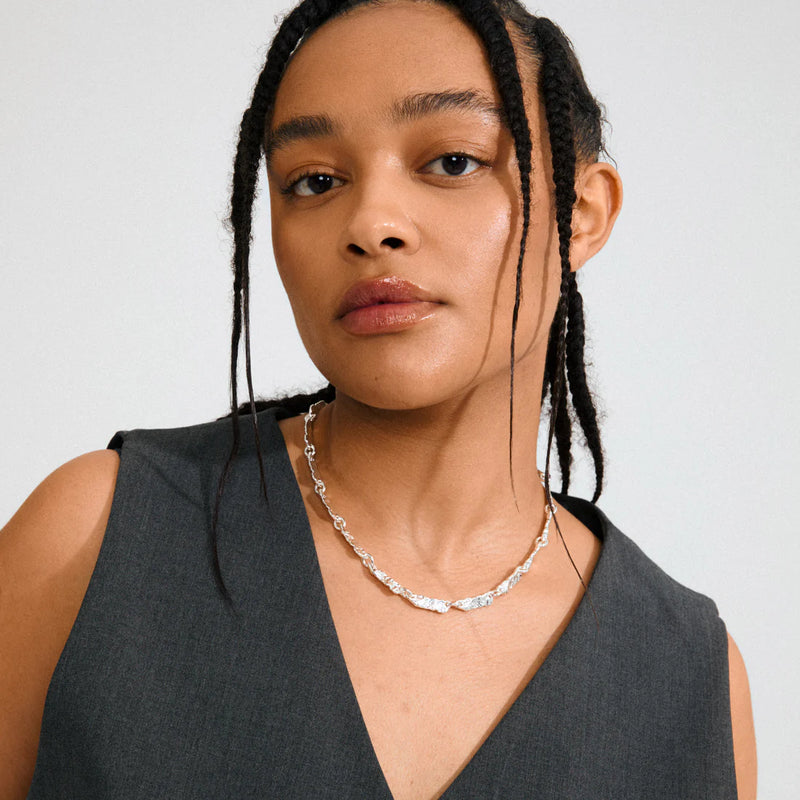 Instant Silver Plated Chain Necklace