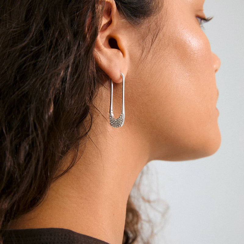 Instant Silver Plated Crystal Earrings