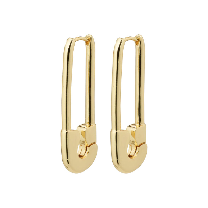 Pace Gold Plated Safety Pin Earrings