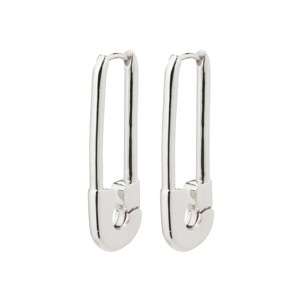 Pace Silver Plated Safety Pin Earrings