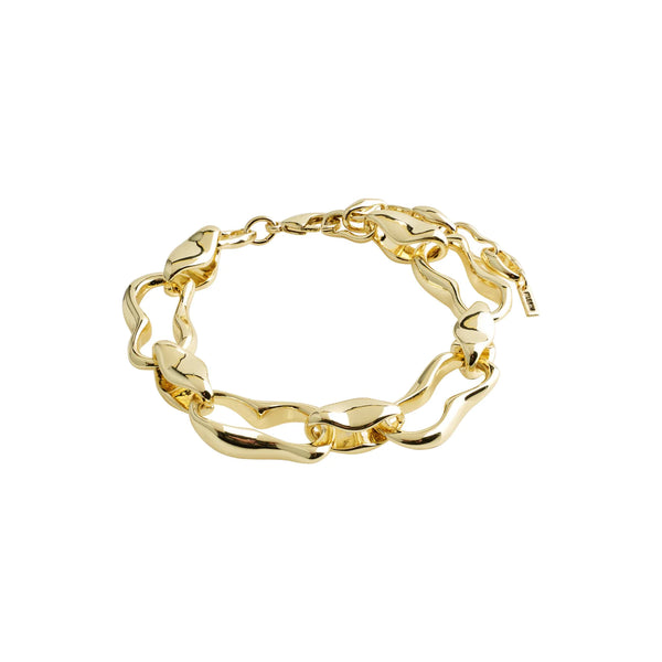 Wave Gold Plated Bracelet