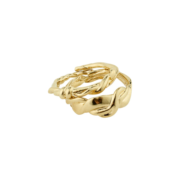 Sun Gold Plated Ring Set