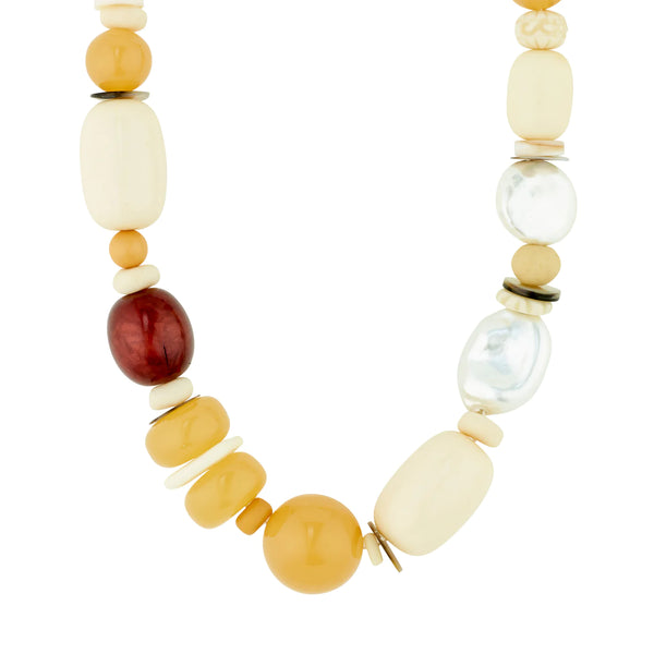Sun Gold Plated Beaded Necklace