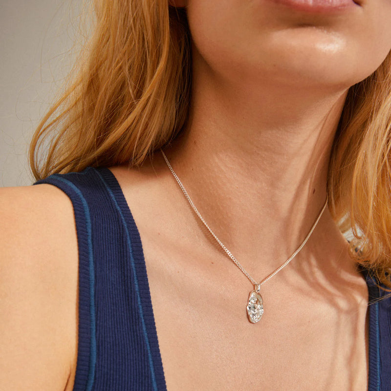 Sun Silver Plated Coin Necklace