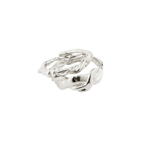 Sun Silver Plated Ring Set