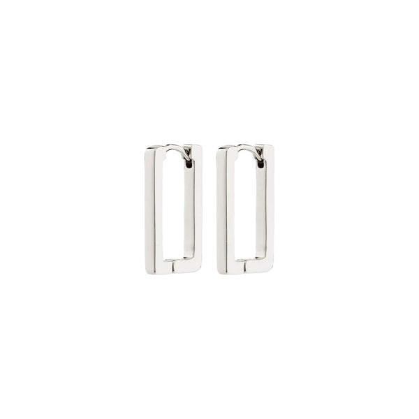 Feel Silver Plated Square Hoops