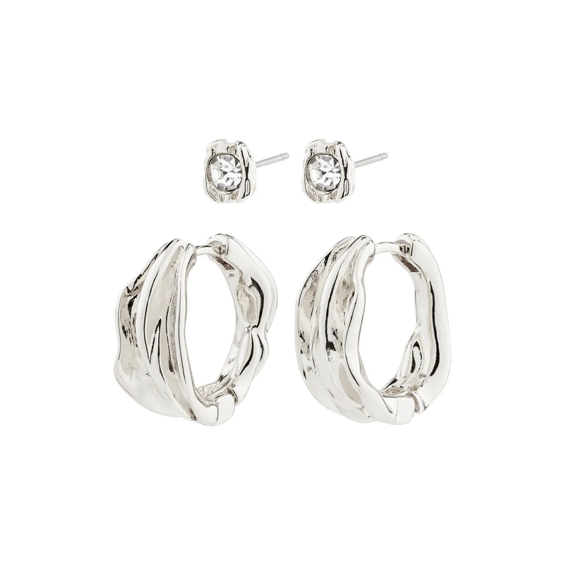 Feel Silver Plated Earring Set