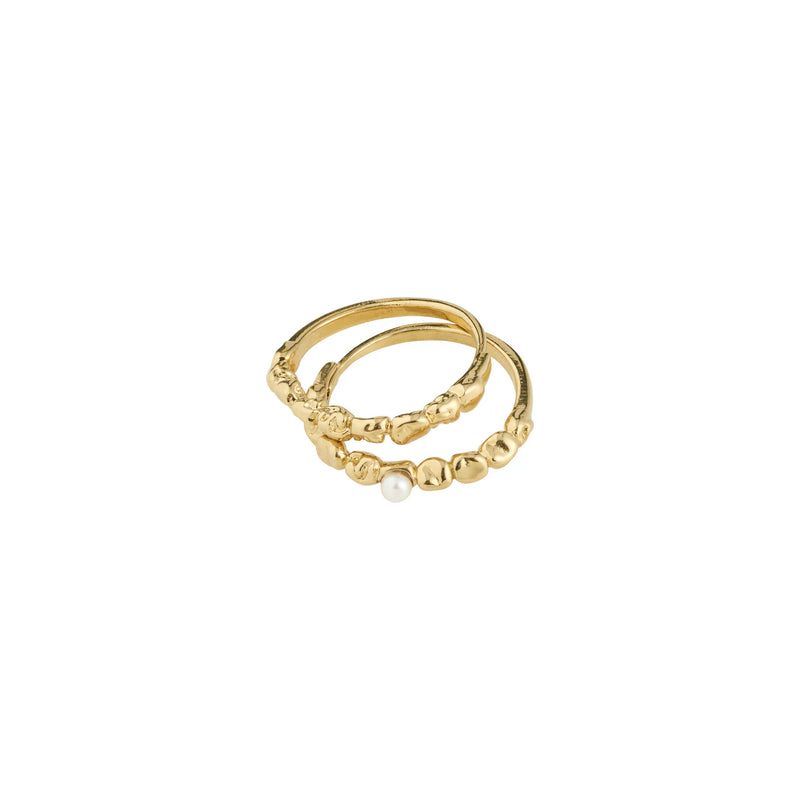 Shift Gold Plated Ring Set