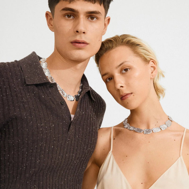 Shift Silver Plated Necklace