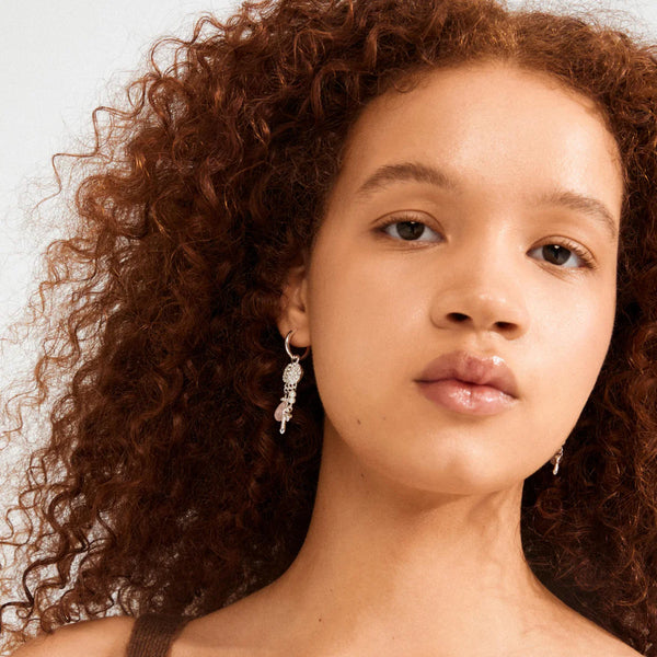 Shift Silver Plated Hoops