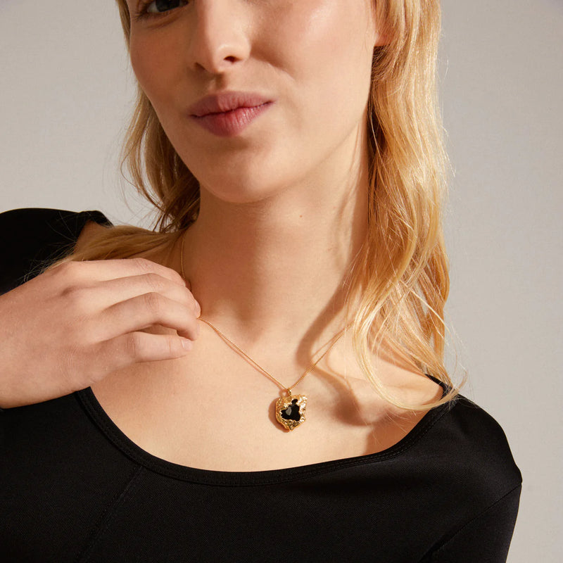 Rhythm Gold Plated Agate Necklace