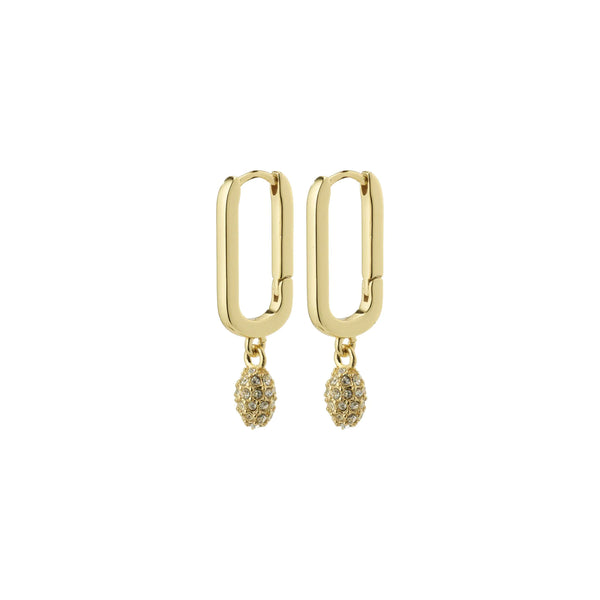 Blink Gold Plated Square Crystal Hoops