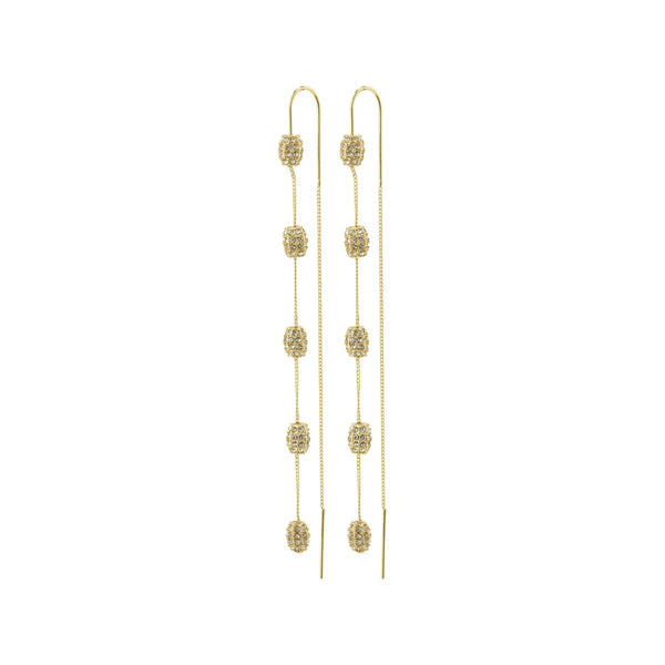 Blink Gold Plated Crystal Chain Earrings