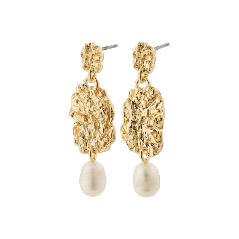 True Gold Plated Pearl Earrings