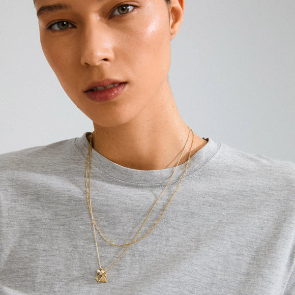 Between Gold Plated Necklace