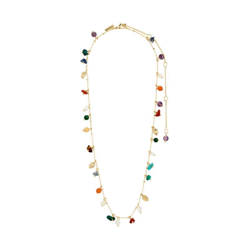 Between Gold Plated Stone Necklace