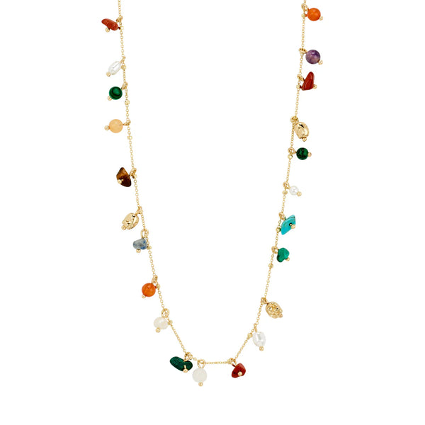 Between Gold Plated Stone Necklace