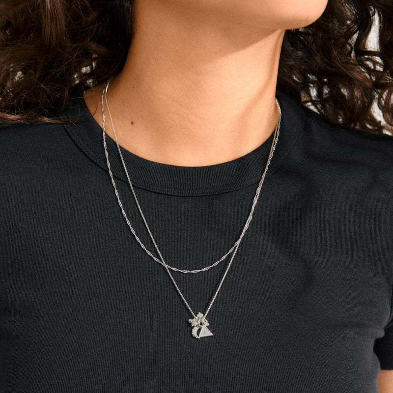 Between Silver Plated Necklace