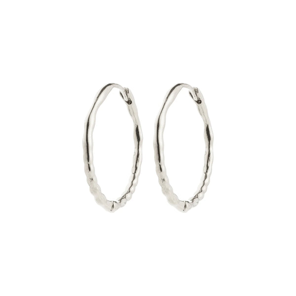 Between Silver Plated Hoops