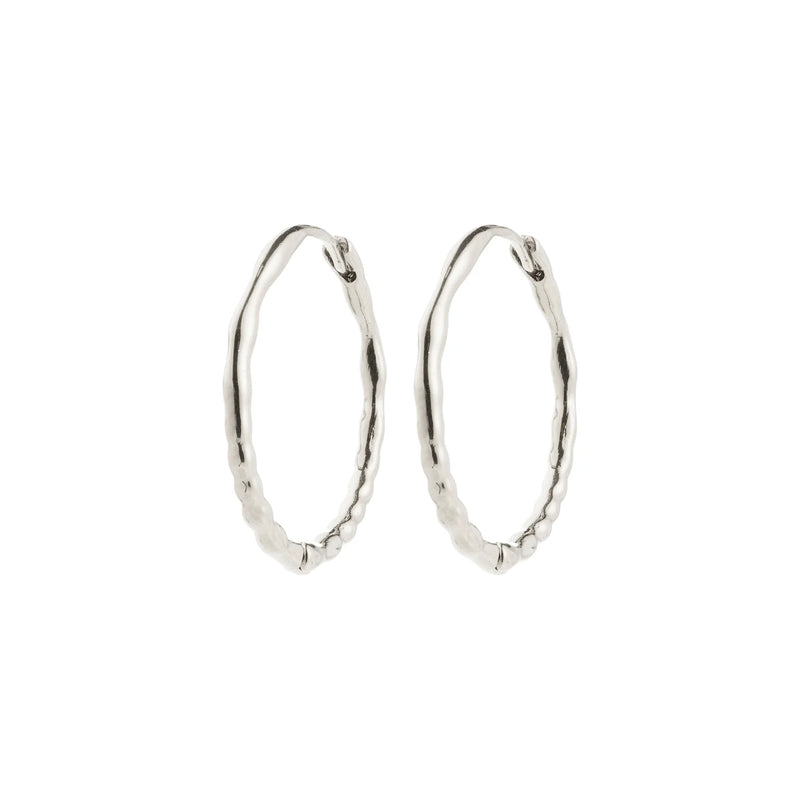 Between Silver Plated Hoops